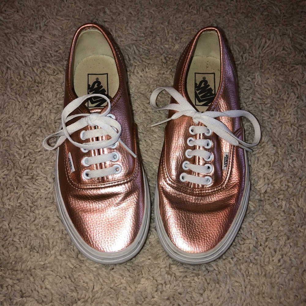 Vans Rose Gold Metallic Shoes